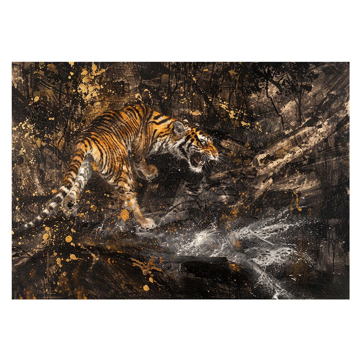 A1サイズ（約59x84cm）】【lh-poster-4045】虎 トラ タイガー 猛虎