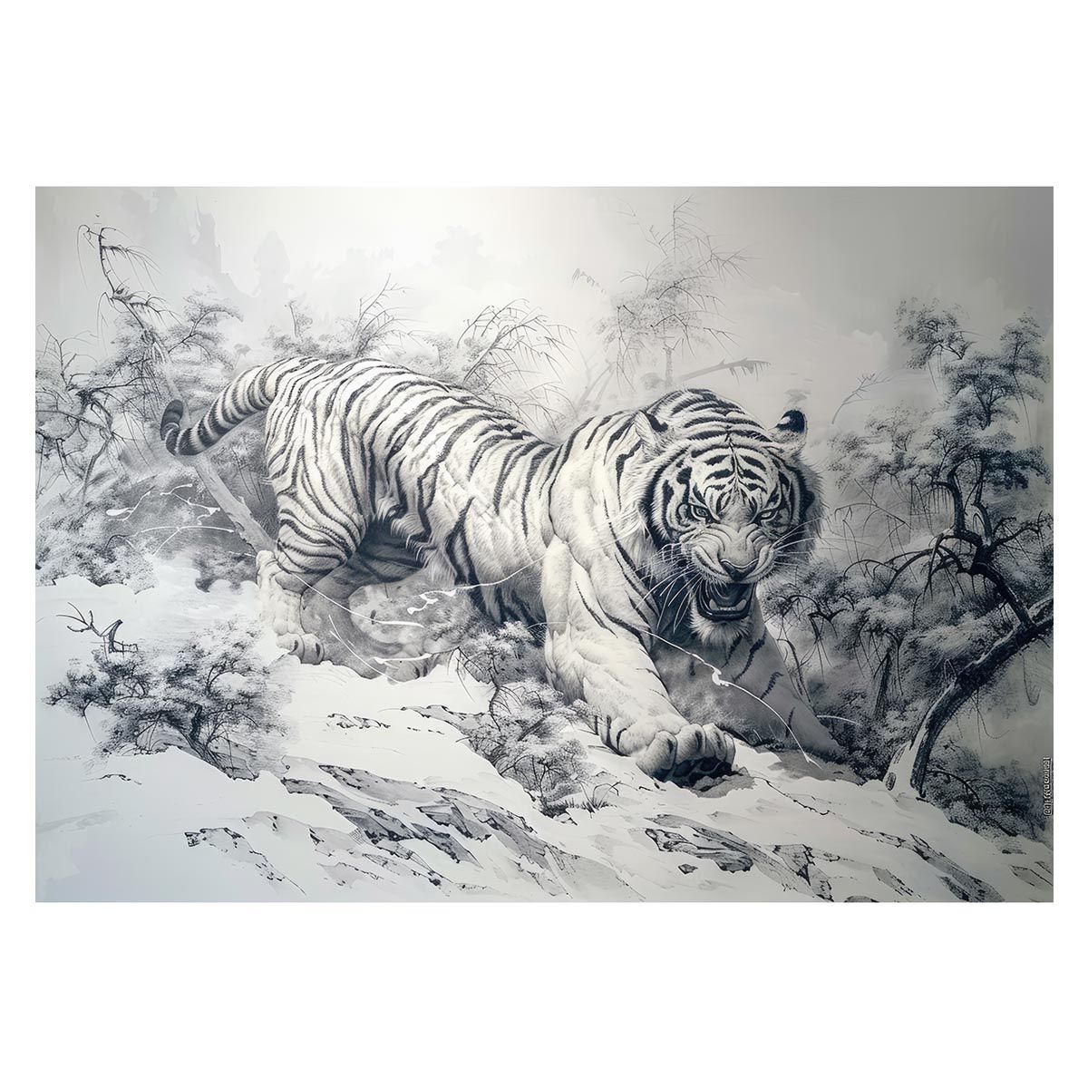 B1サイズ（約73x103cm）】【lh-poster-4054】虎 トラ タイガー 猛虎