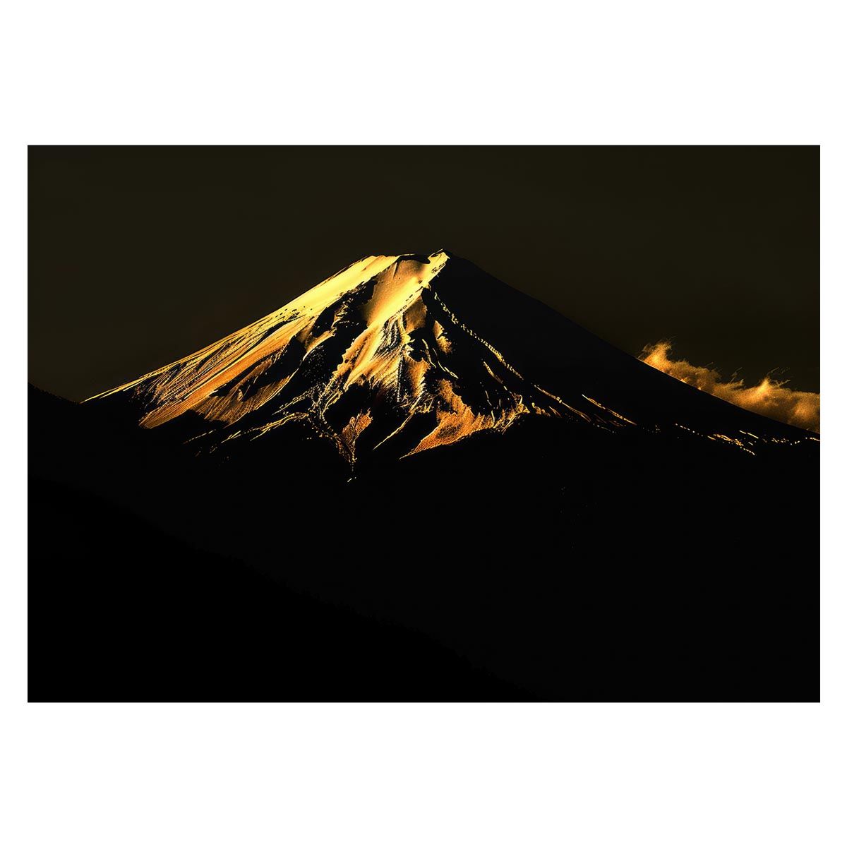 山奥 A2サイズ（約42x59cm）】【lh-poster-4072】和風 金の富士 金運