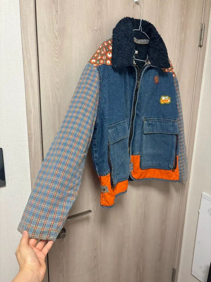  OILILY オイリリー 厚手 デニムアウター ジャンパー ブルゾン ジャケット アウター