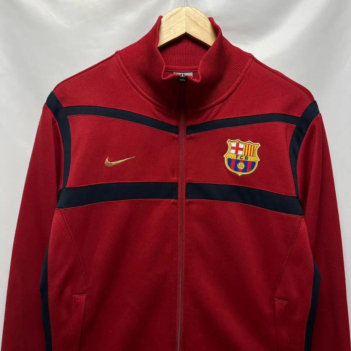 M NIKE バルセロナ バーガンディ 07-08 トレーナー ジップアップ ジャージ