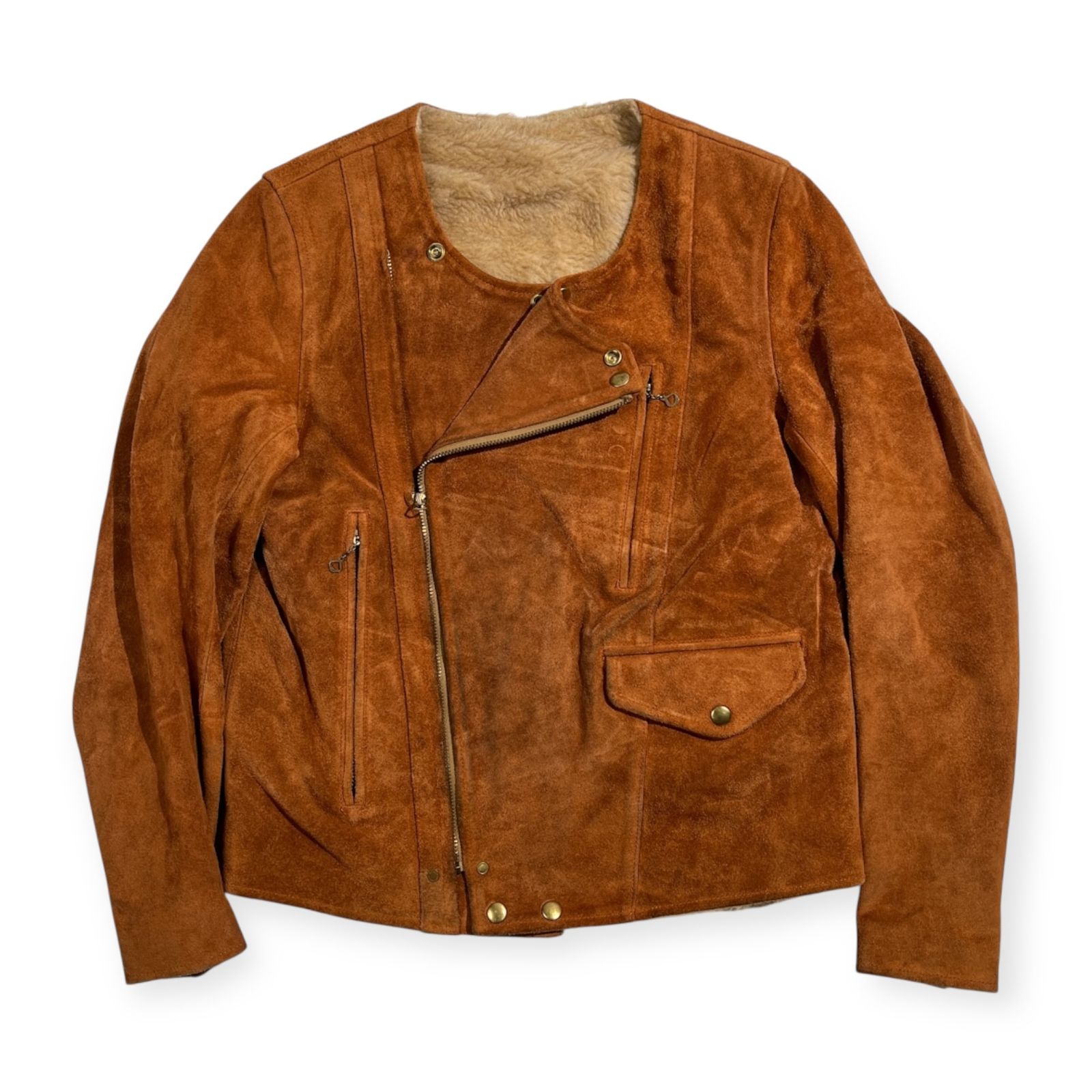 ANACHRONORM アナクロノーム 牛革 本革 スエード レザー ライダース