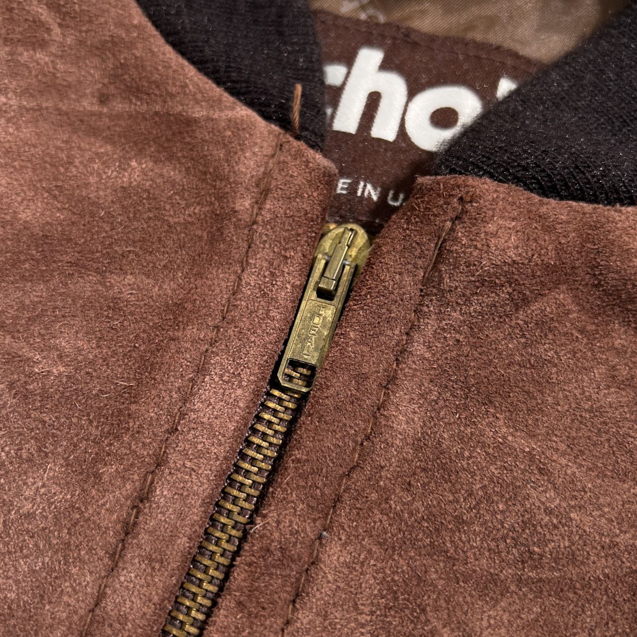 USA製 Schott ショット ロゴ刺繍 スエード 本革 オールレザー