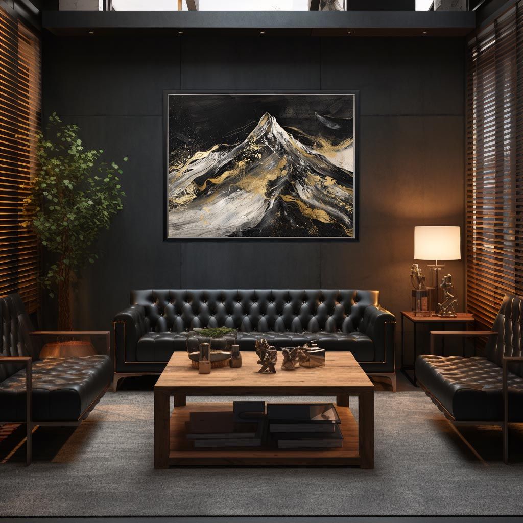 B1サイズ（約73x103cm）】【lh-poster-4085】和風 金の富士 金運