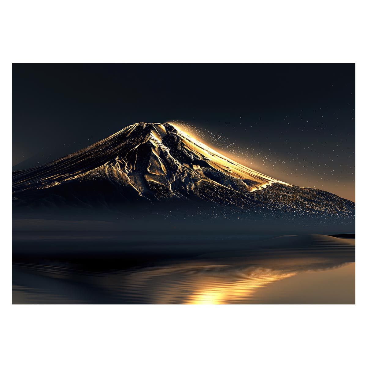 A1サイズ（約59x84cm）】【lh-poster-4062】和風 金の富士 金運