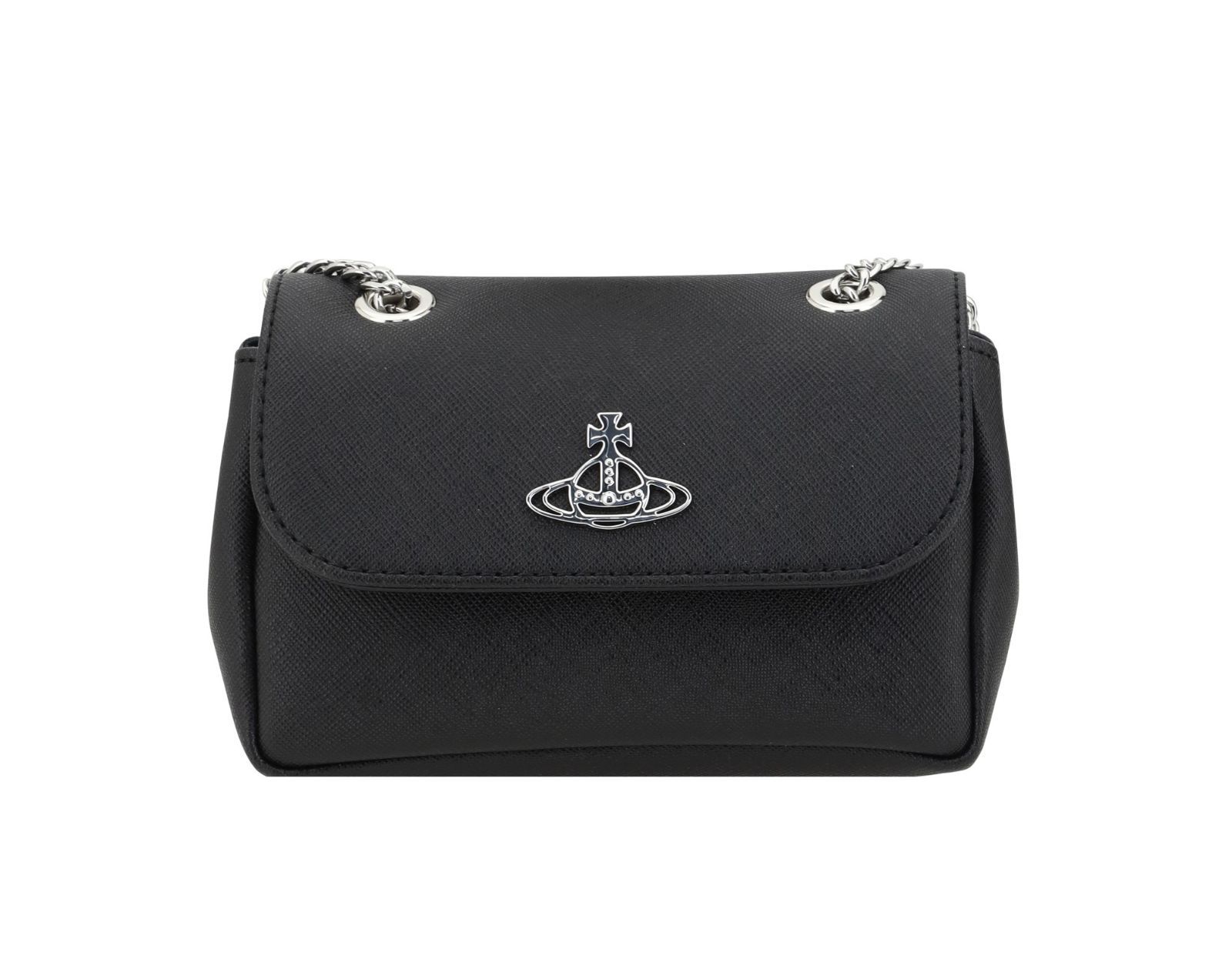 VIVIENNE WESTWOOD Orbロゴ ミニチェーンショルダーバッグ BLACK 