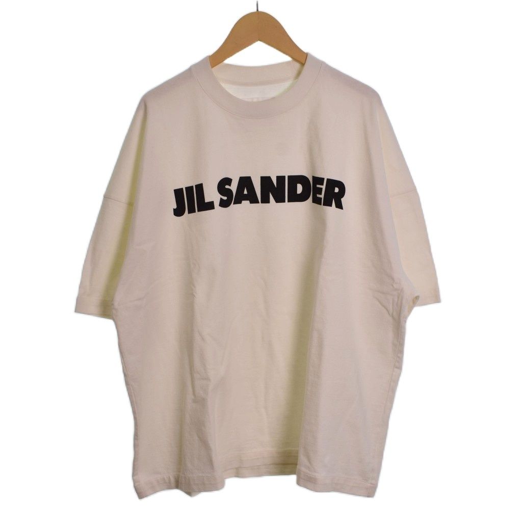 ジルサンダー JIL SANDER ロゴTシャツ 半袖 プリント M 白 ホワイト KK JM ZN 0021