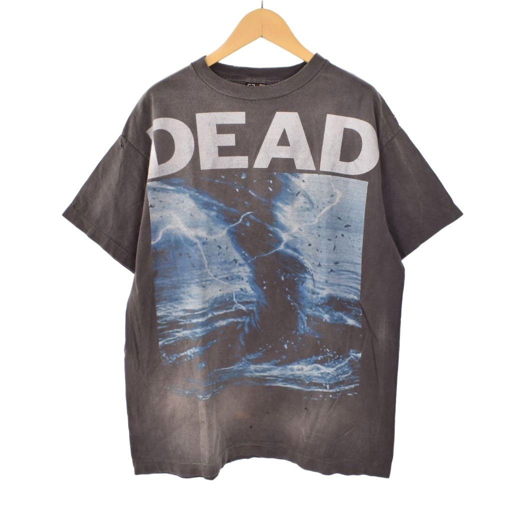 セントマイケル 24 SS DEAD Tシャツ 半袖 プリント ヴィンテージ加工 S グレー SM-YS 8-0000-004