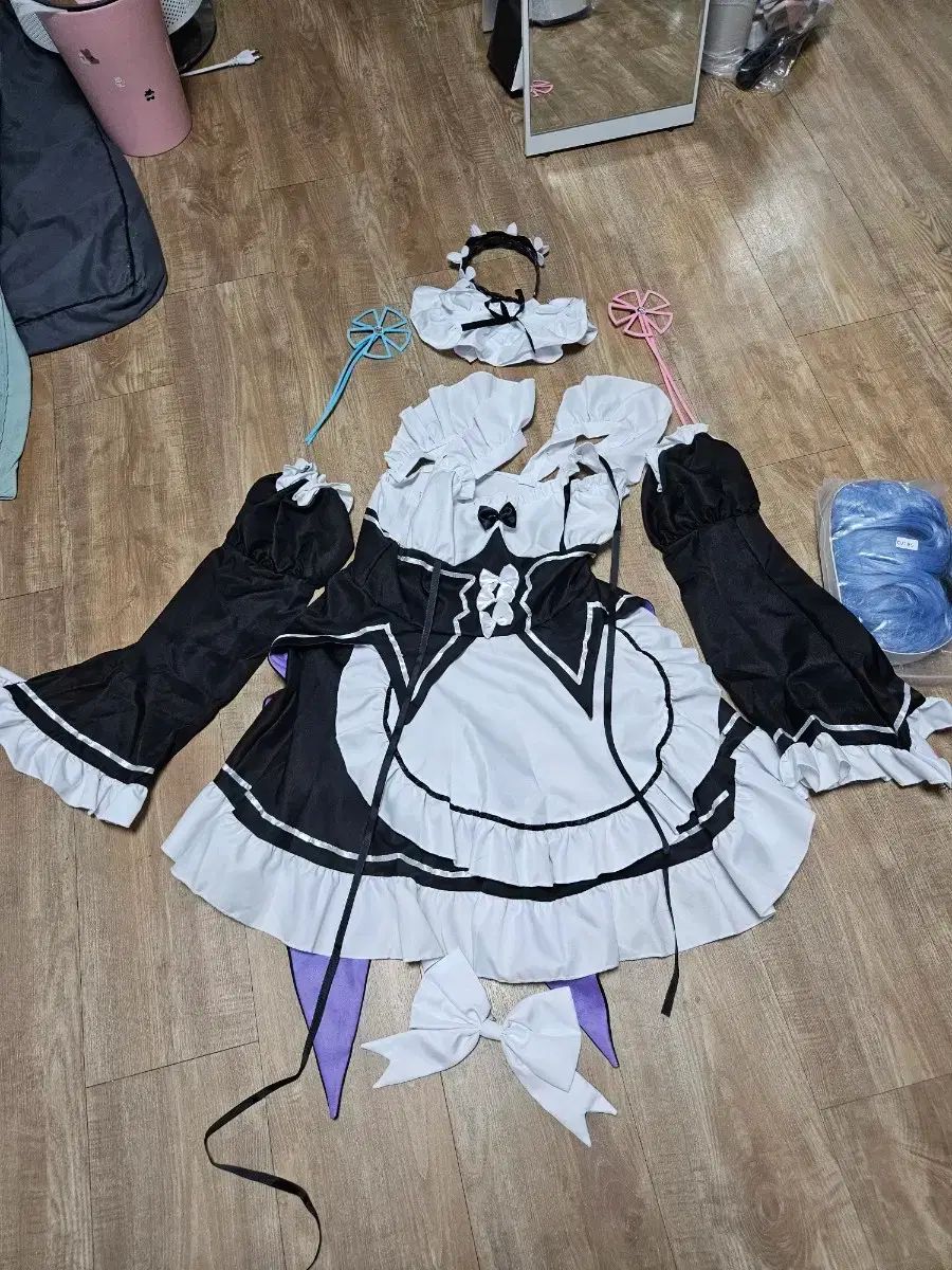 Re ゼロから始める異世界生活 レム コスプレ服 ウィッグ