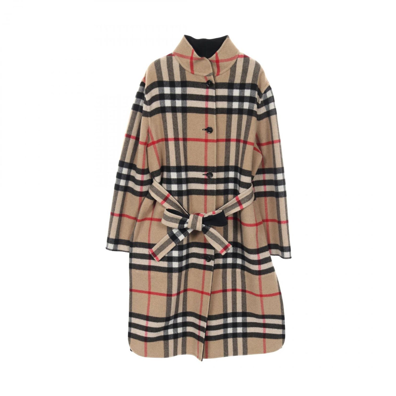 バーバリー BURBERRY ノバチェック ウール コート レディース A