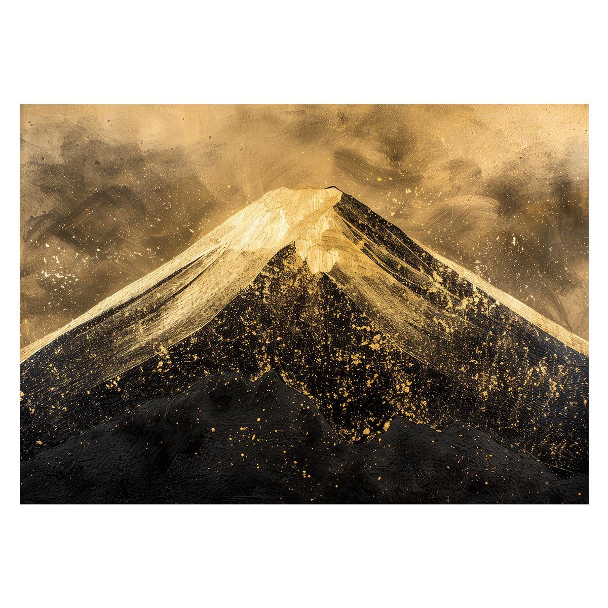 B 約73 x 103 cm lh-poster-4116 和風 金の富士 金運 ゴールド 山 富士山 ふじさん 横ポスター ご利益 運気 グッズ アイテム 開運 インテリア レトロ