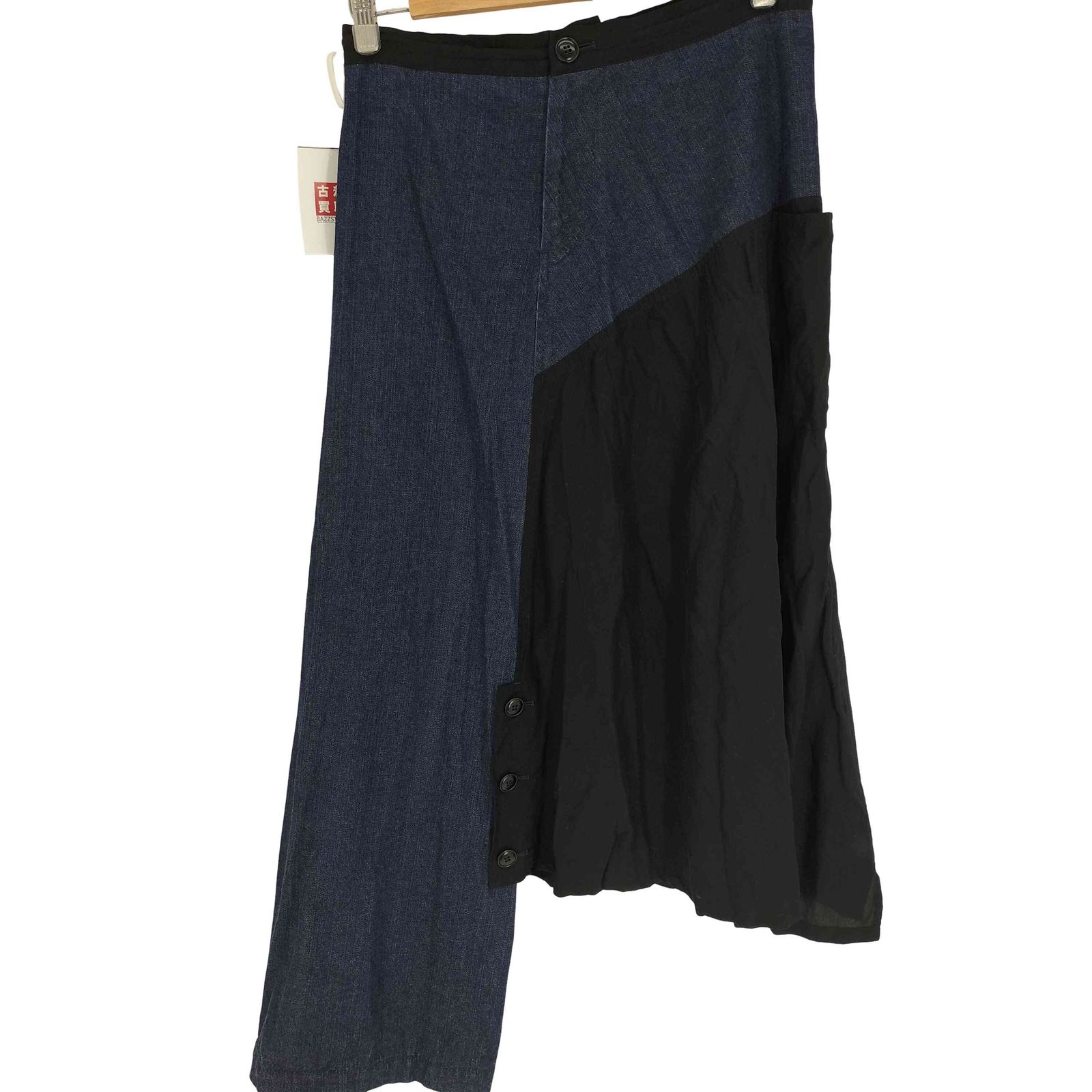 ワイズ Ys アシンメトリー デニム 切替 イージー スカート レディース JPN 1