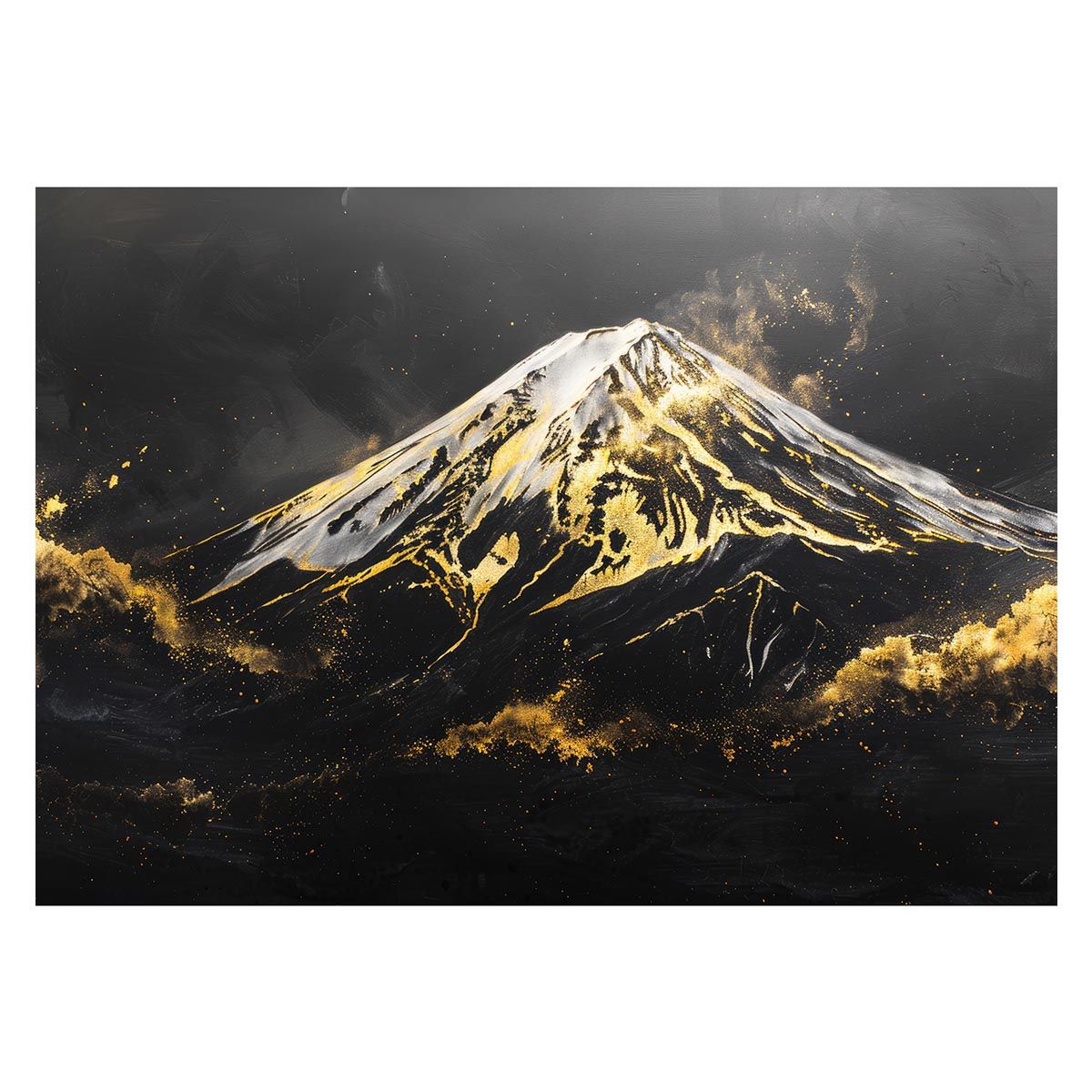 B 約73 x 103 cm lh poster 4119 和風 金の富士 金運 ゴールド 山 富士山 ふじさん 横ポスター ご利益 運気 グッズ アイテム 開運 インテリア レトロ