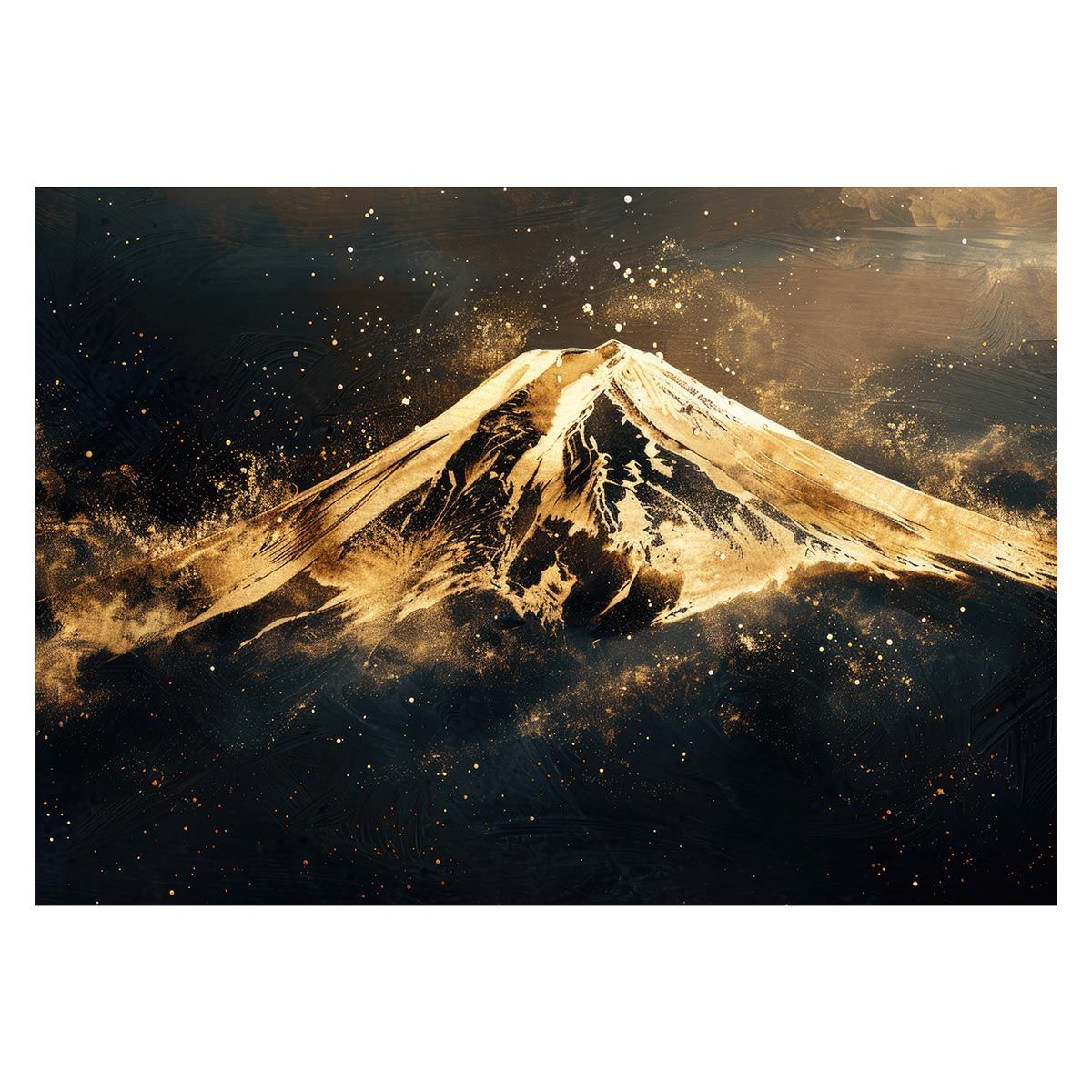 A 約42 x 59 cm lh poster 4127 和風 金の富士 金運 ゴールド 山 富士山 ふじさん 横ポスター ご利益 運気 グッズ アイテム 開運 インテリア レトロ
