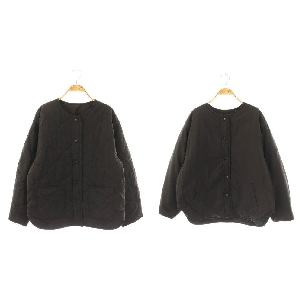 アンタイトル リバーシブルキルトブルゾン 中綿ジャケット 4 ブラック |ES OS