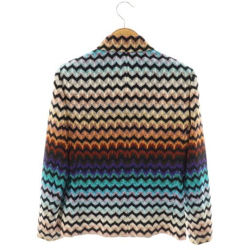 ミッソーニ MISSONI 総柄 ジャケット 刺繍 40 マルチ HK OS
