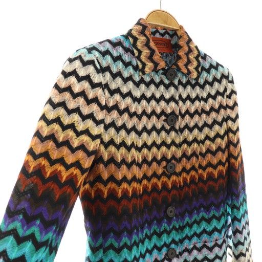 ミッソーニ MISSONI 総柄 ジャケット 刺繍 40 マルチカラー /HK □OS