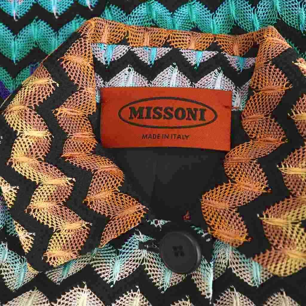 ミッソーニ MISSONI 総柄 ジャケット 刺繍 40 マルチカラー /HK □OS