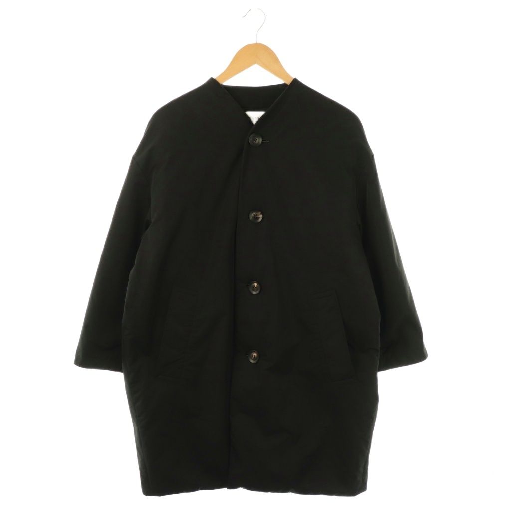 ぺ*ぺ様 LE GLAZIK ルグラジック ノーカラー ダウンコート ブラック ルグラジック Le glazik ノーカラーダウンコート アウター 36 黒