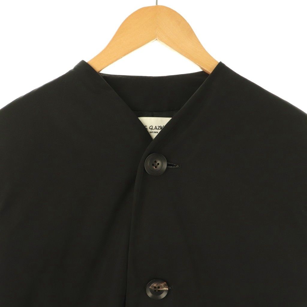 ルグラジック Le glazik ノーカラーダウンコート アウター 36 黒