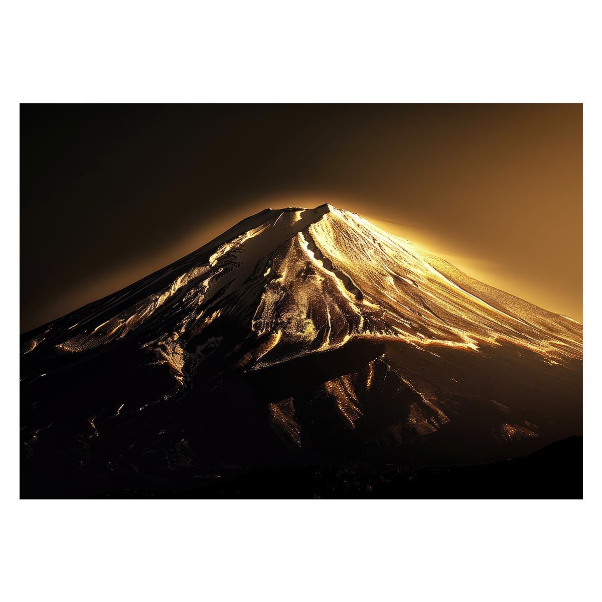 A 約59 x 84 cm lh poster 4139 和風 金の富士 金運 ゴールド 山 富士山 ふじさん 横ポスター ご利益 運気 グッズ アイテム 開運 インテリア レトロ