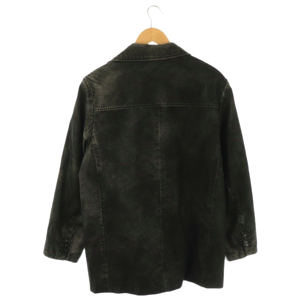 プランクプロジェクト PRANK PROJECT Italian Vegan Leather Washed Jacket フェイクレザージャケット テーラード F ブラック DF OS SH