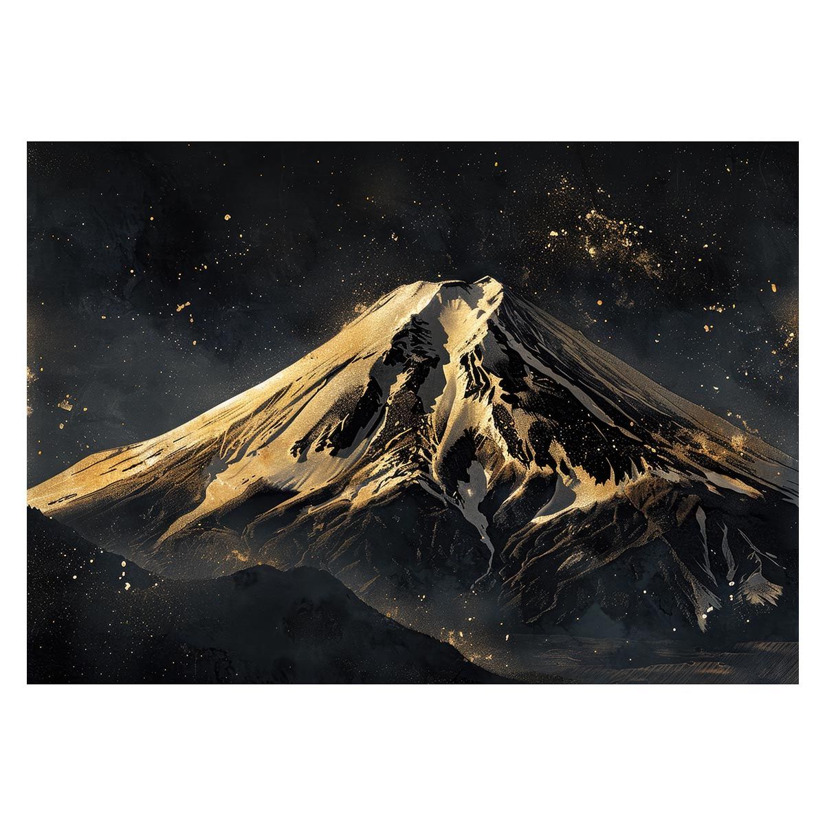 良い 【A1サイズ（約59x84cm）】【lh-poster-4067】和風 金の富士 金運