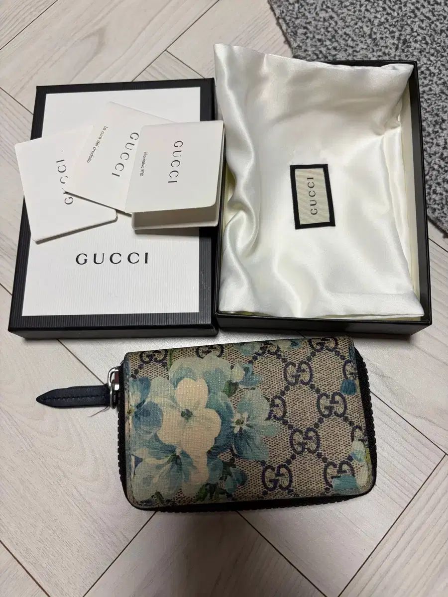 花様確認用 グッチ フローラ GG カードウォレット フルセット フラワー ジッパー