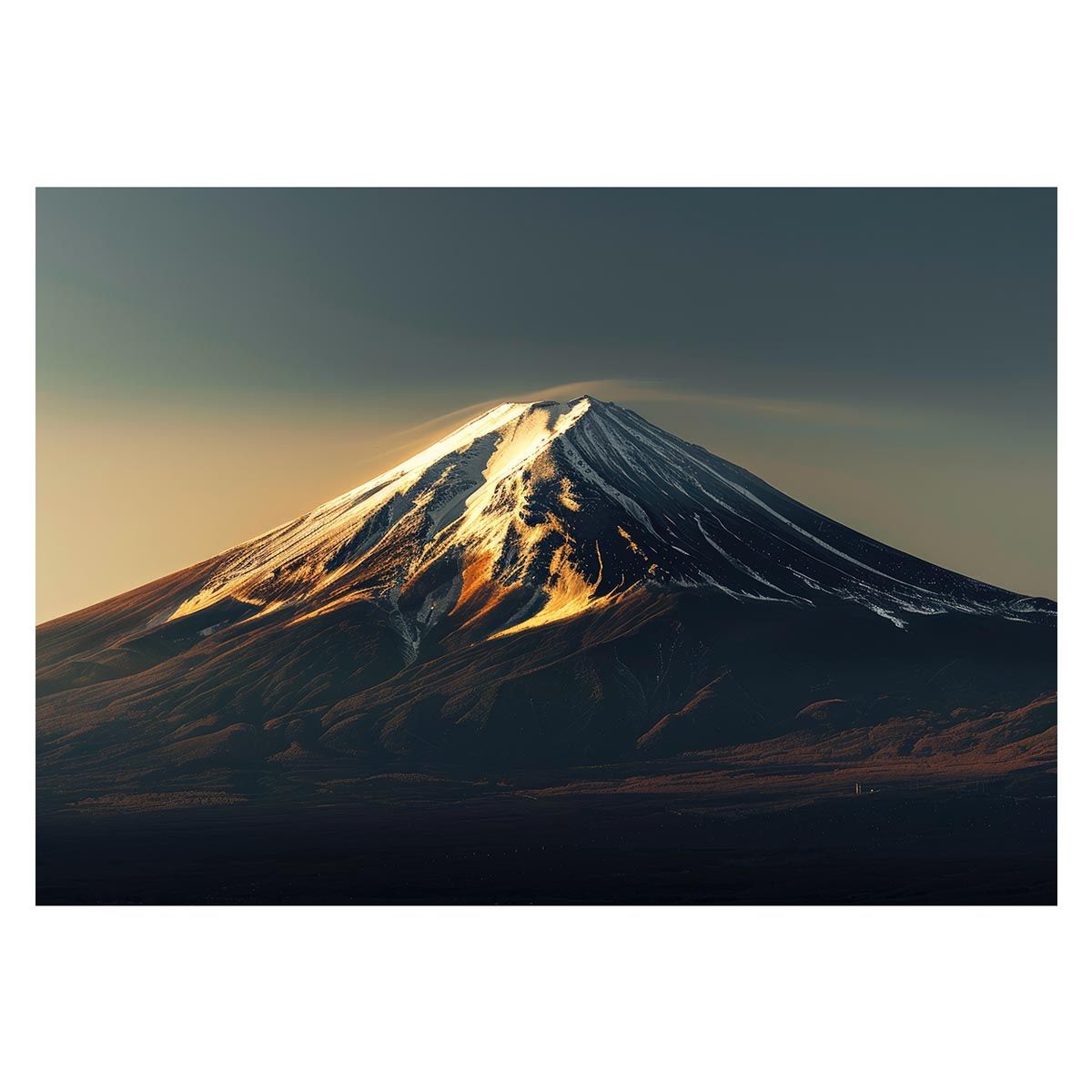 【A1サイズ（約59x84cm）】【lh-poster-4150】和風 金の富士 金運 ゴールド 山 富士山 ふじさん 横ポスター ご利益 運気 グッズ アイテム 開運 インテリア レトロ
