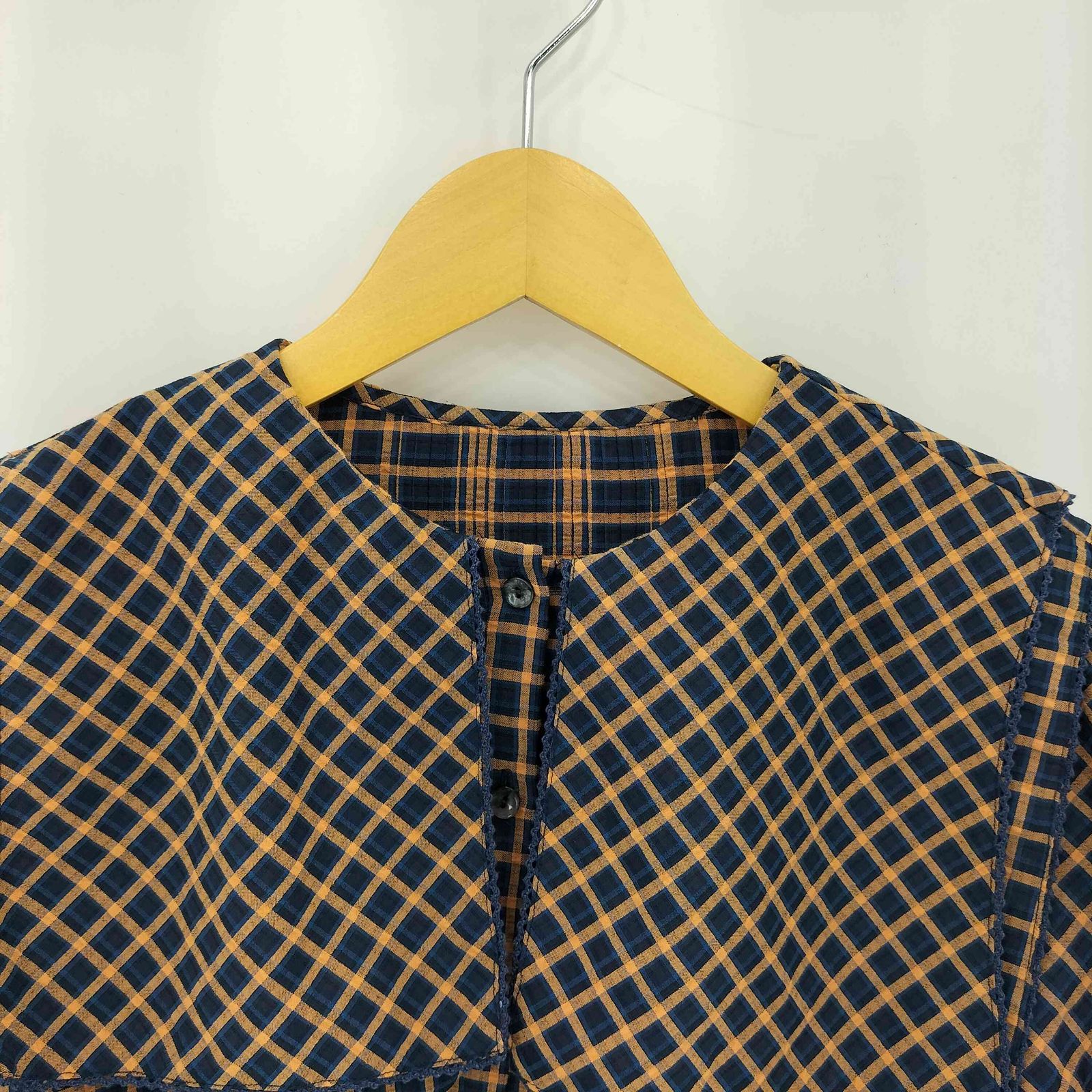 ランバンオンブルー LANVIN en Bleu セーラーカラー ピンタック ノー