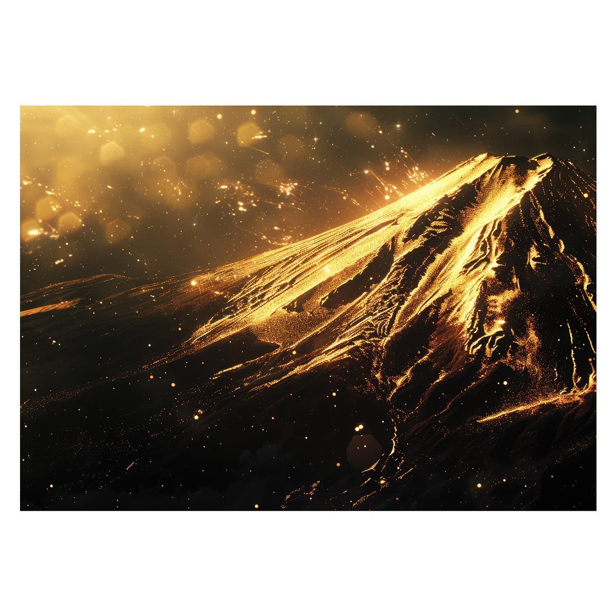 A1サイズ（約59x84cm）】【lh-poster-4161】和風 金の富士 金運