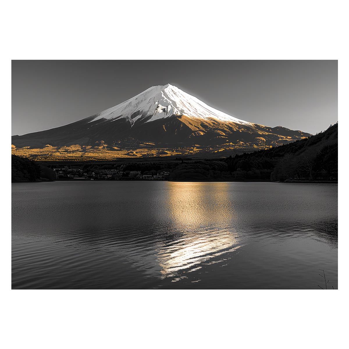 B2サイズ（約51x73cm）】【lh-poster-4174】和風 金の富士 金運