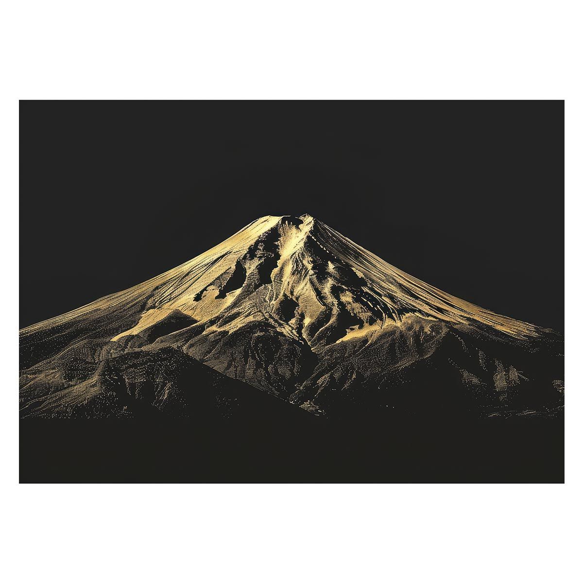 B2サイズ（約51x73cm）】【lh-poster-4183】和風 金の富士 金運