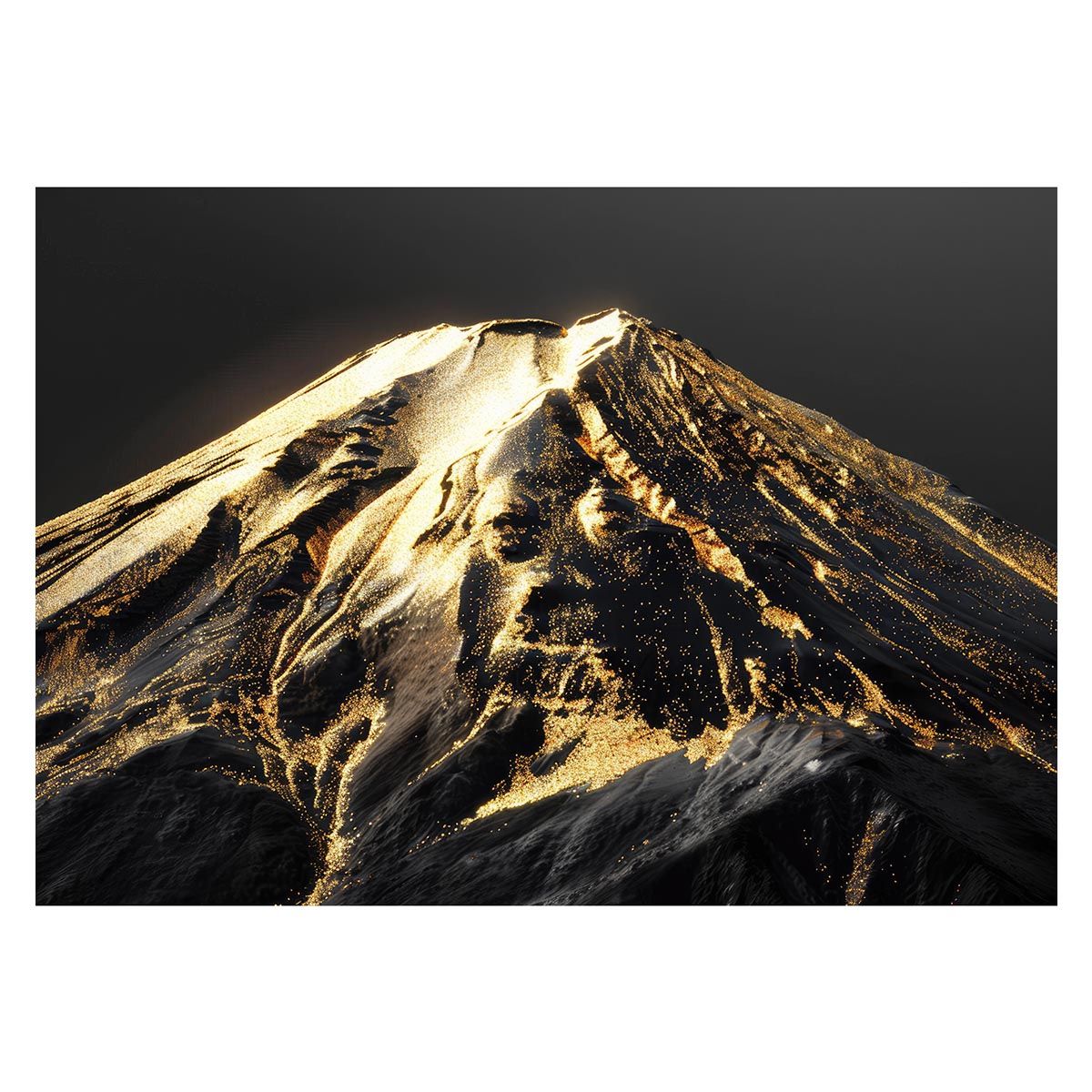 最新 【B2サイズ（約51x73cm）】【lh-poster-4188】和風 金の富士 金運