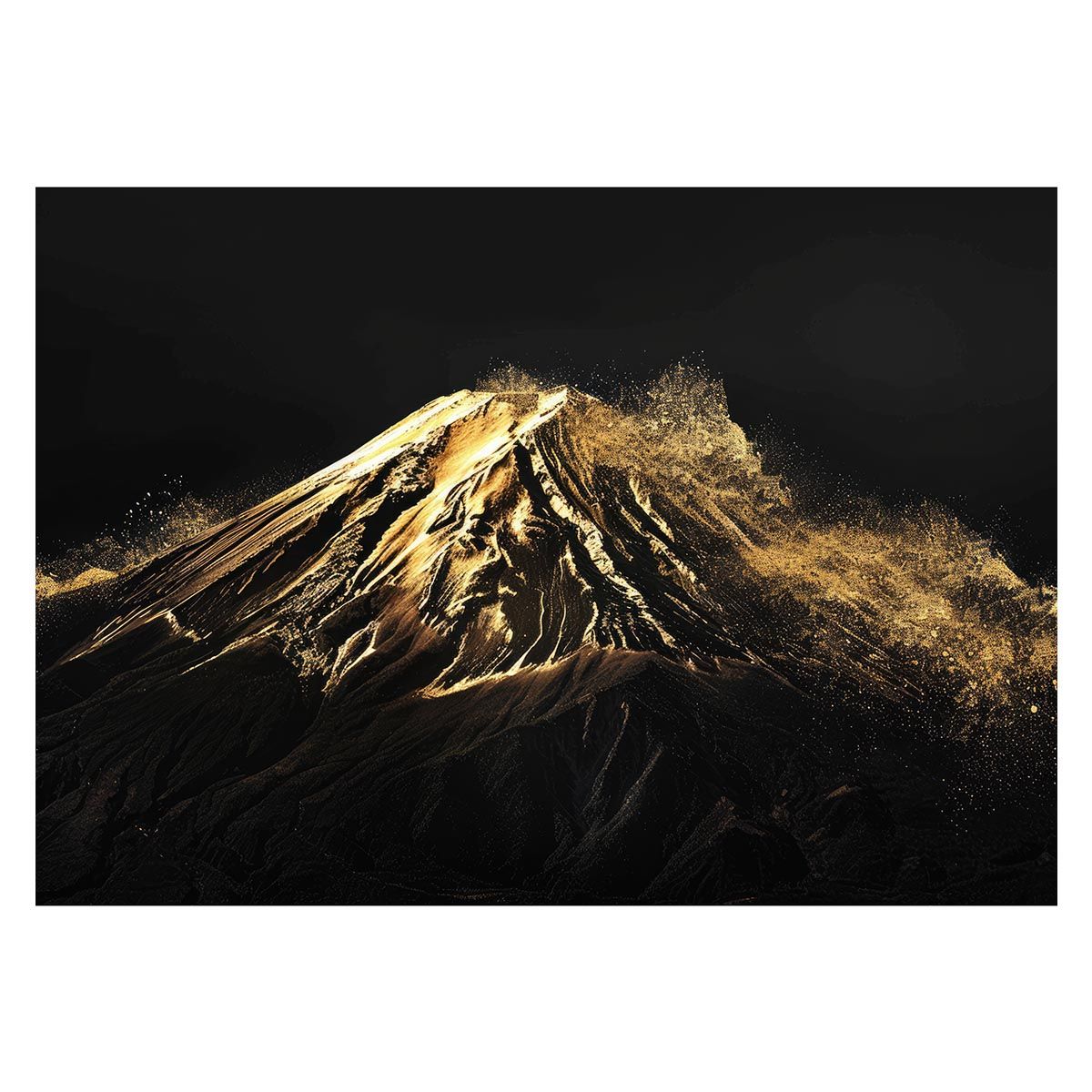 B2サイズ（約51x73cm）】【lh-poster-4087】和風 金の富士 金運