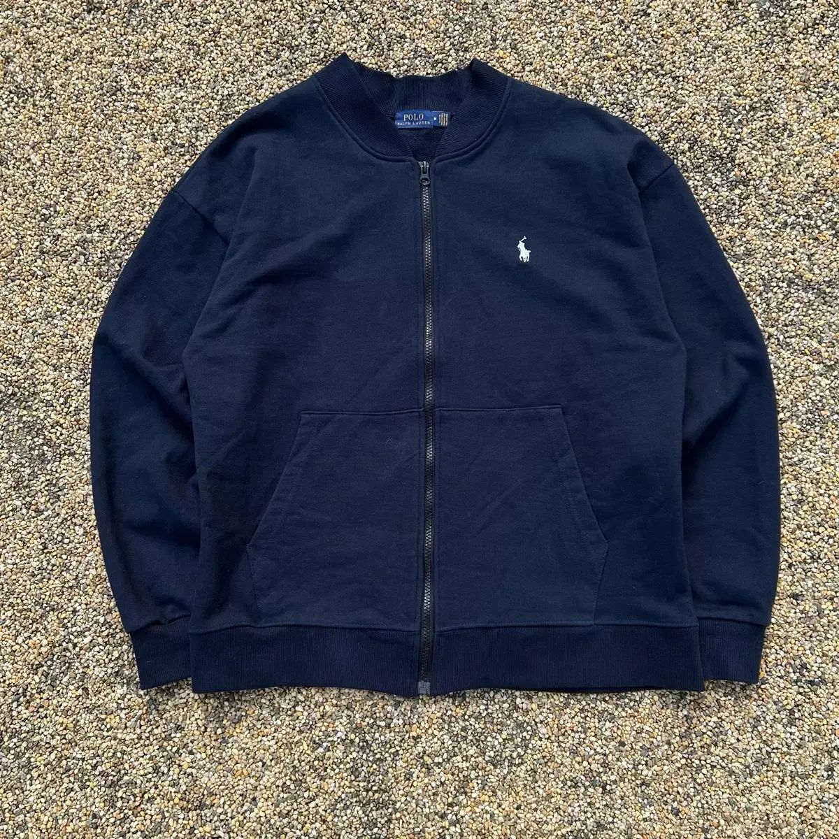 ネイビー ジップアップジャケット ポロ ポロラルフローレン (POLO Ralph Lauren) ネイビー コットン ジップ