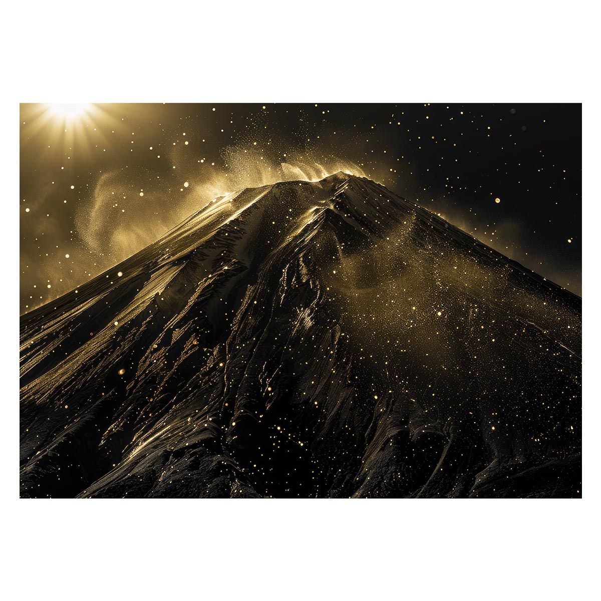 B2サイズ（約51x73cm）】【lh-poster-4213】和風 金の富士 金運