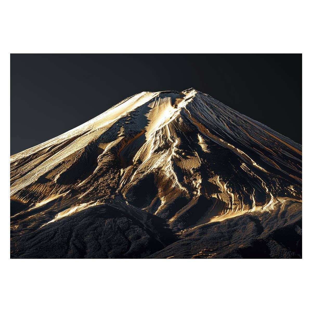 【B1サイズ（約73x103cm）】【lh-poster-4232】和風 金の富士 金運 ゴールド 山 富士山 ふじさん 横ポスター ご利益 運気 グッズ アイテム 開運 インテリア レトロ