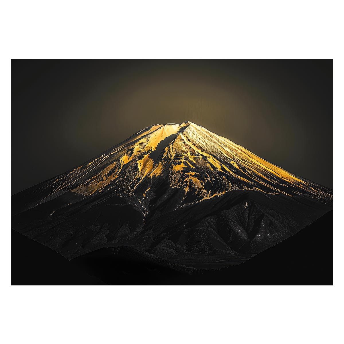 A1サイズ（約59x84cm）】【lh-poster-4233】和風 金の富士 金運