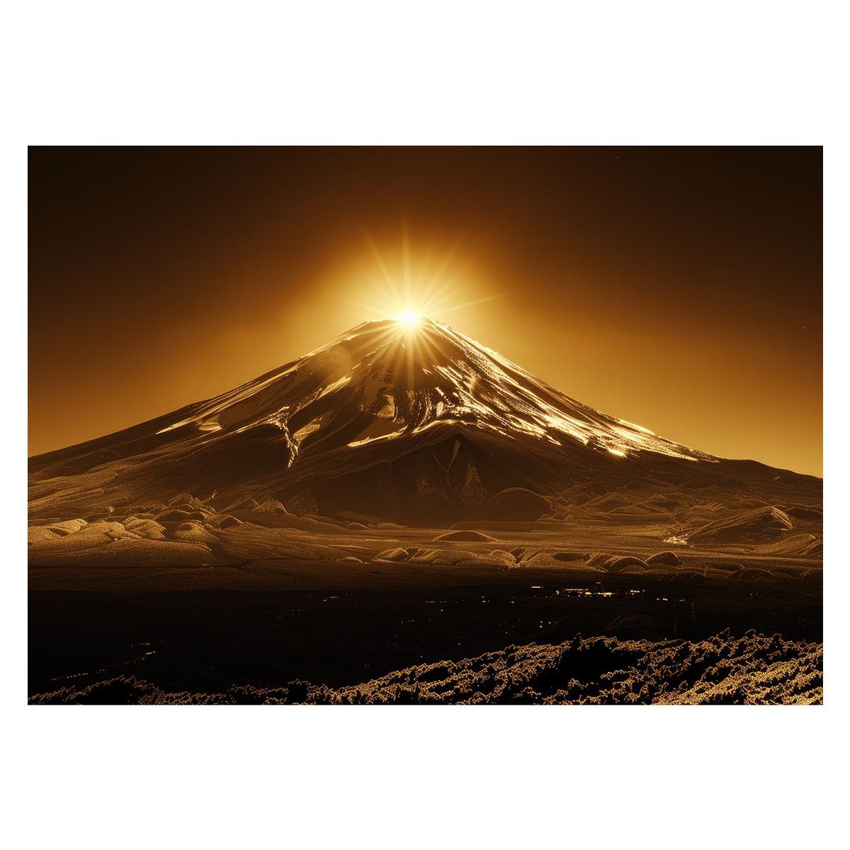 B1サイズ（約73x103cm）】【lh-poster-4237】和風 金の富士 金運