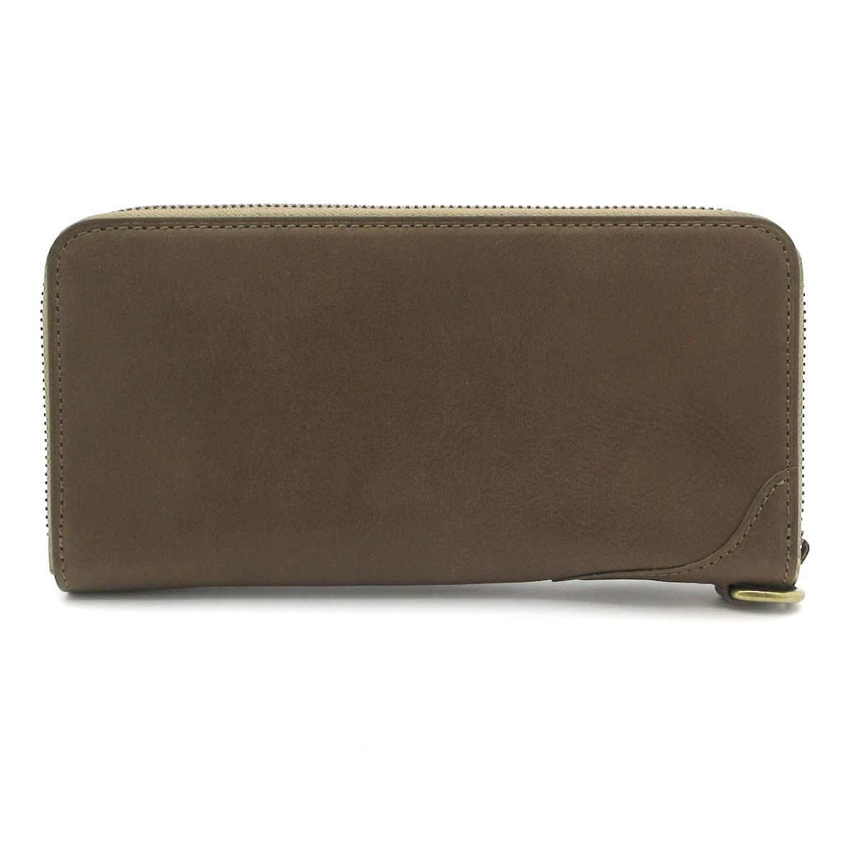 土屋鞄製造所 ツチヤカバンセイゾウショ 長財布 カーキ ラウンドファスナー レザー