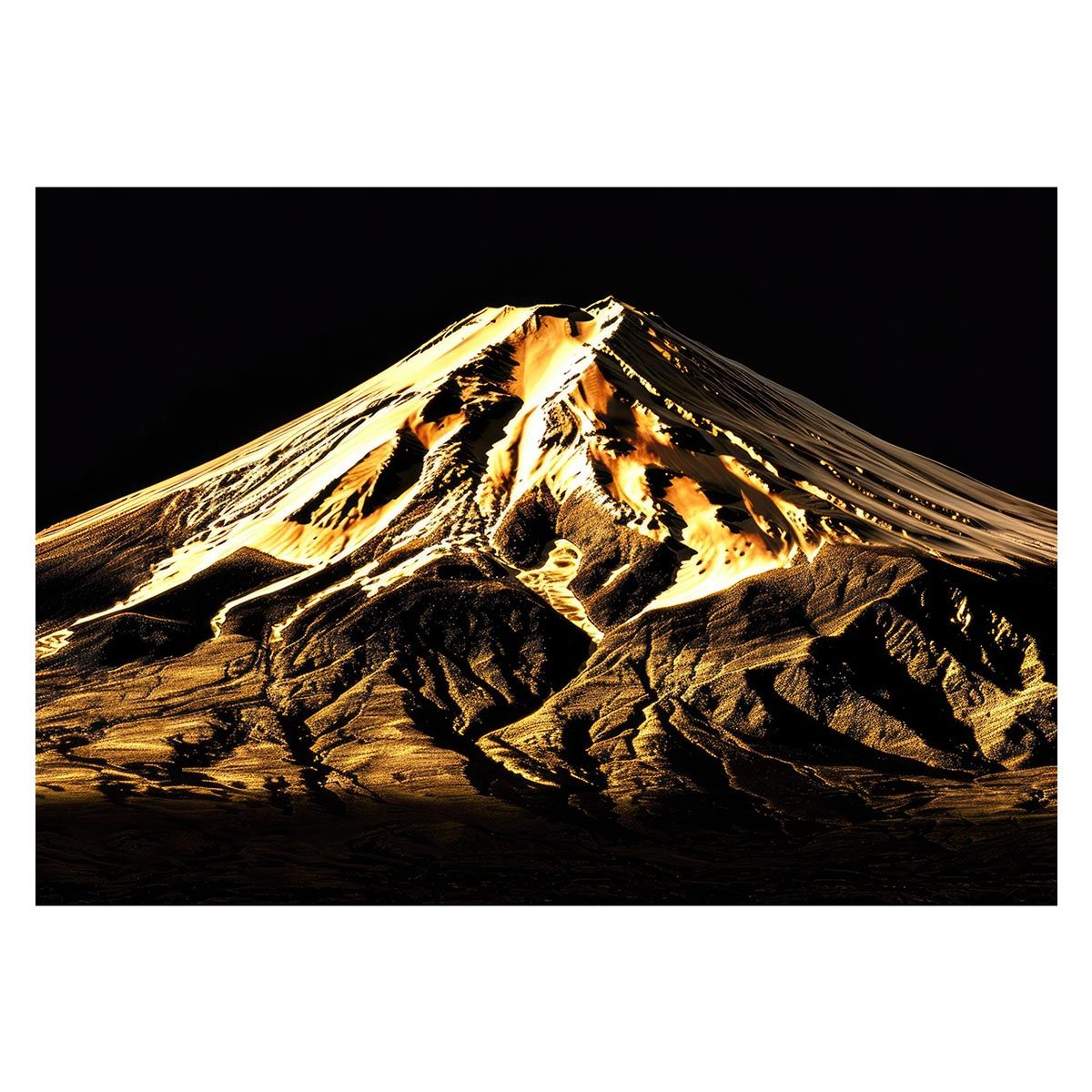 A1サイズ（約59x84cm）】【lh-poster-4224】和風 金の富士 金運