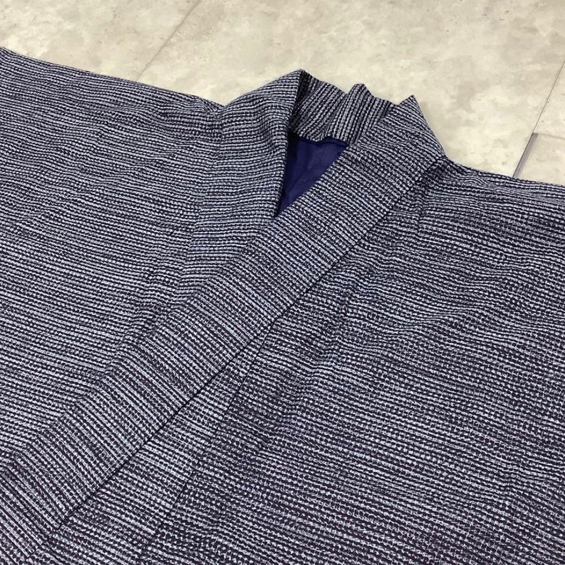 絣*り様 kimonoarisa◆単衣◆本場久留米絣◆本藍染厚手手織り木綿◆裄6 ⬛️kimomo +one⬛️男前屋⬛️未使用同然⬛️本場久留米絣⬛️本藍染