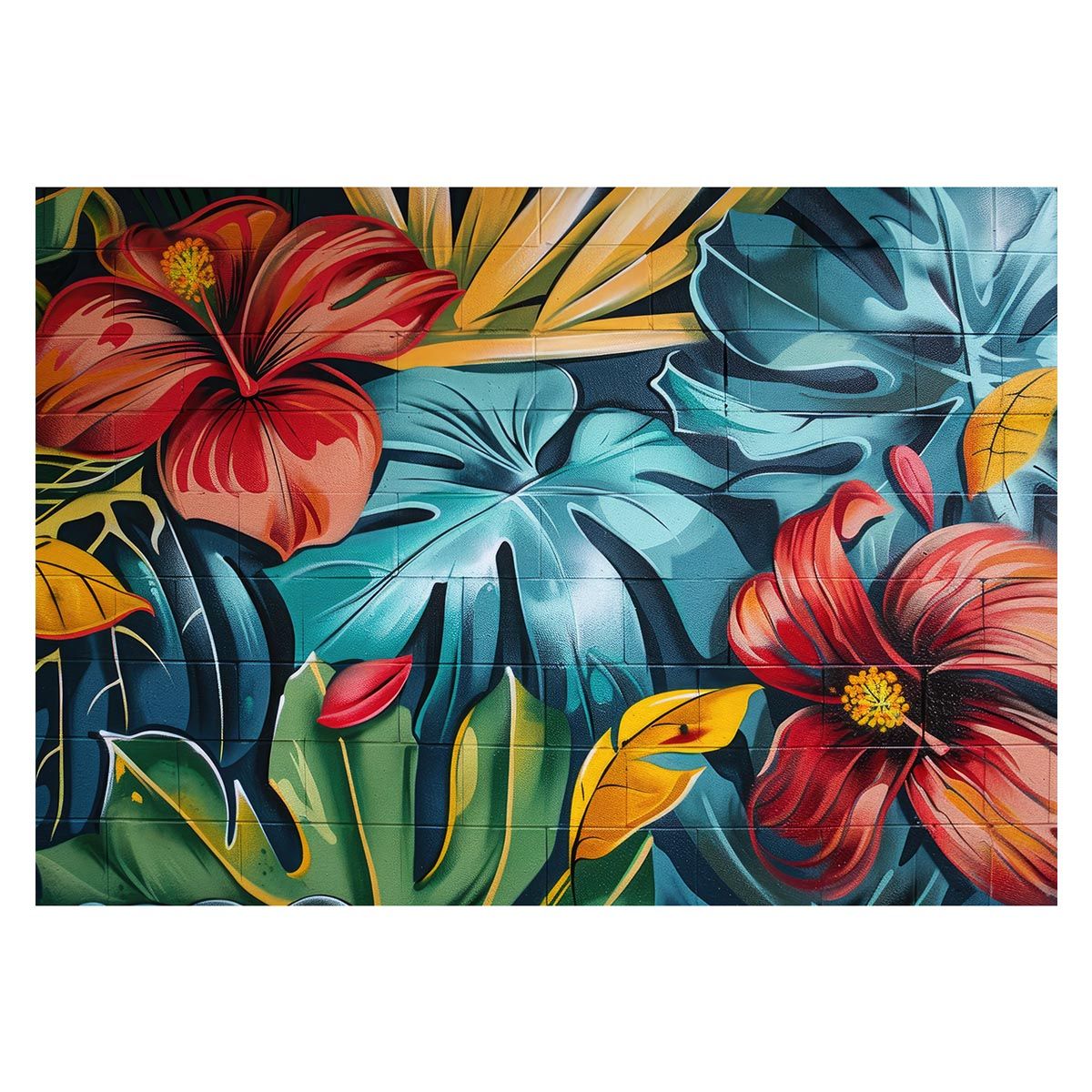 【B2サイズ（約51x73cm）】【lh-poster-4274】モンステラポスター トロピカル 熱帯植物 ハワイアン ボルシギアナ デリシオーサ アダンソニー 葉っぱ グリーン 植物 南国 インテリア アート