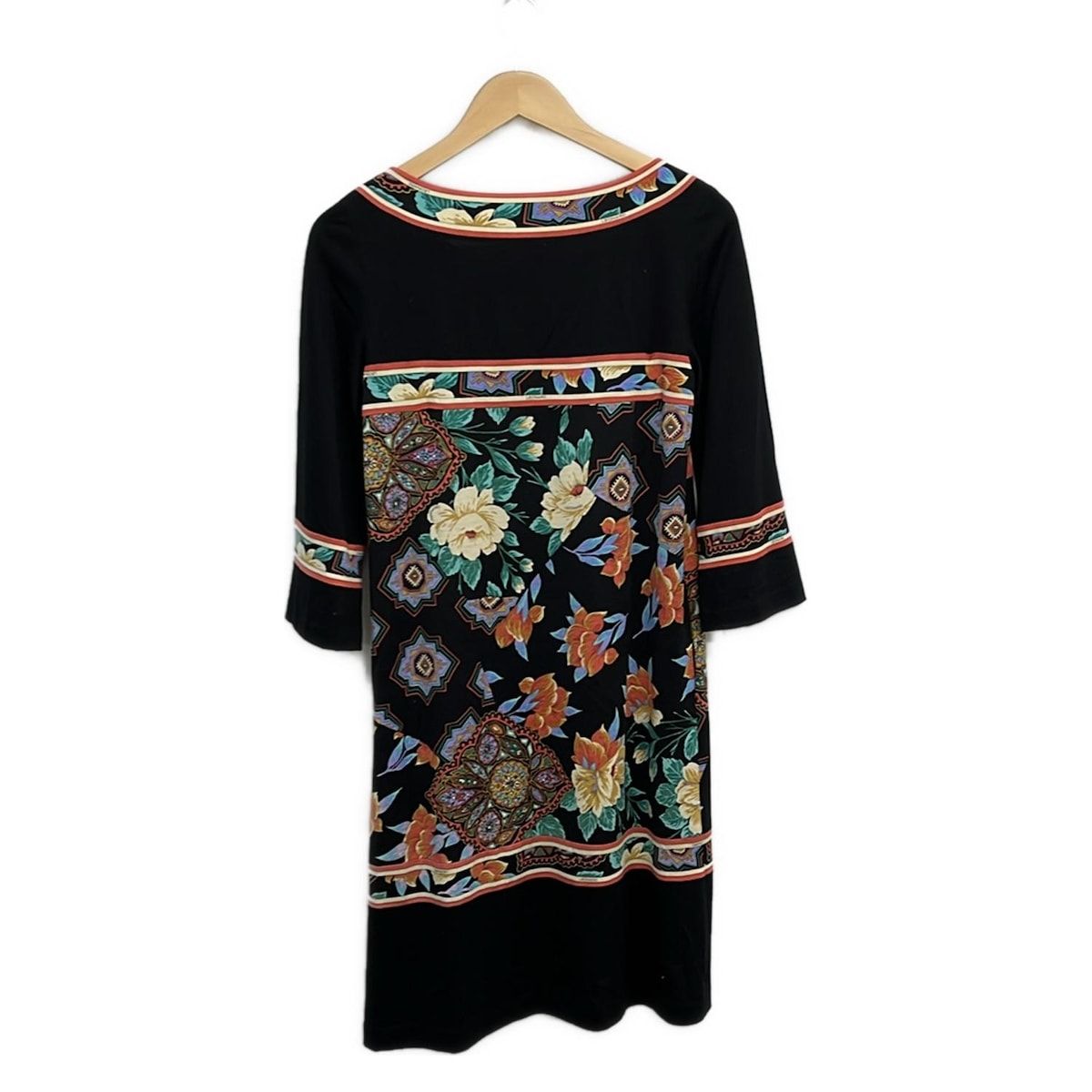 LEONARD(レオナール) ワンピース サイズM レディース - 黒×オレンジ