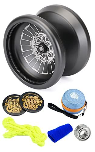 中級者向け メタル ヨーヨー スピンギア メタルスピンガジェット スターターセット バインド 対応 ガンメタル 49 fade 87