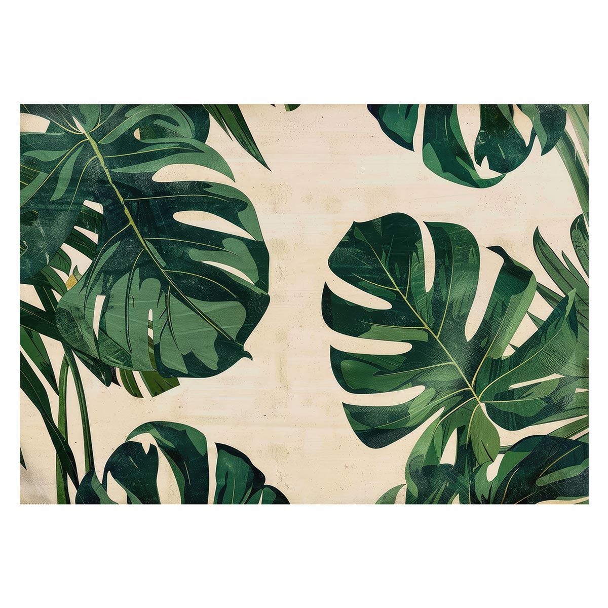 【A2サイズ（約42x59cm）】【lh-poster-4356】モンステラポスター トロピカル 熱帯植物 ハワイアン ボルシギアナ デリシオーサ アダンソニー 葉っぱ グリーン 植物 南国 インテリア アート