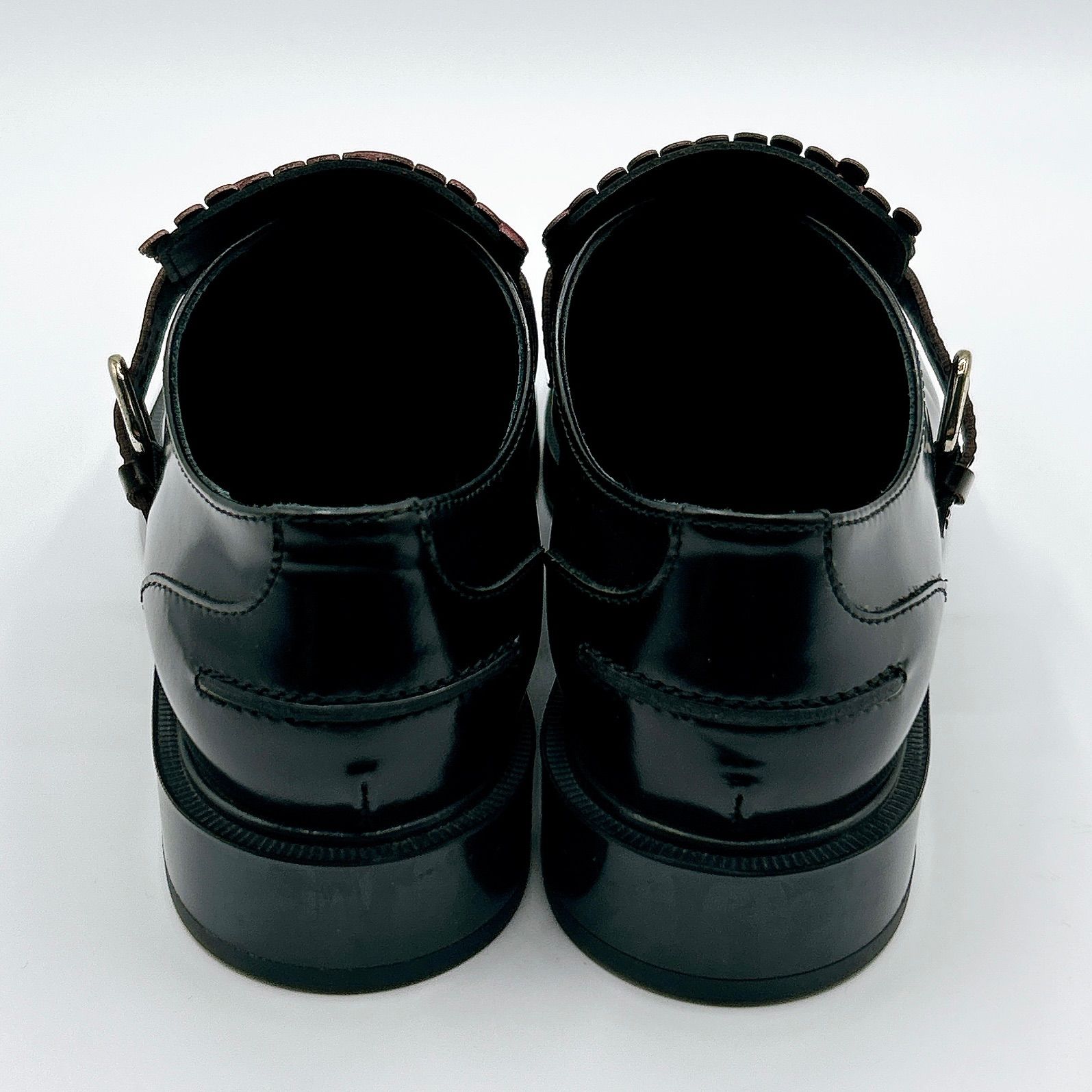 極美品 TOD'S トッズ ローファー フリンジ ベルト バックル