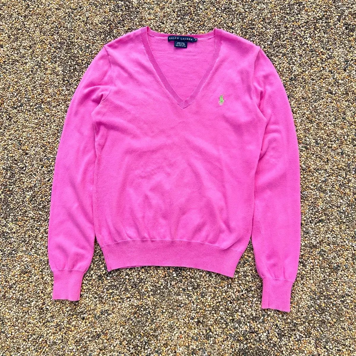 ポロラルフローレン(POLO Ralph lauren) ピンク Vネック ニット