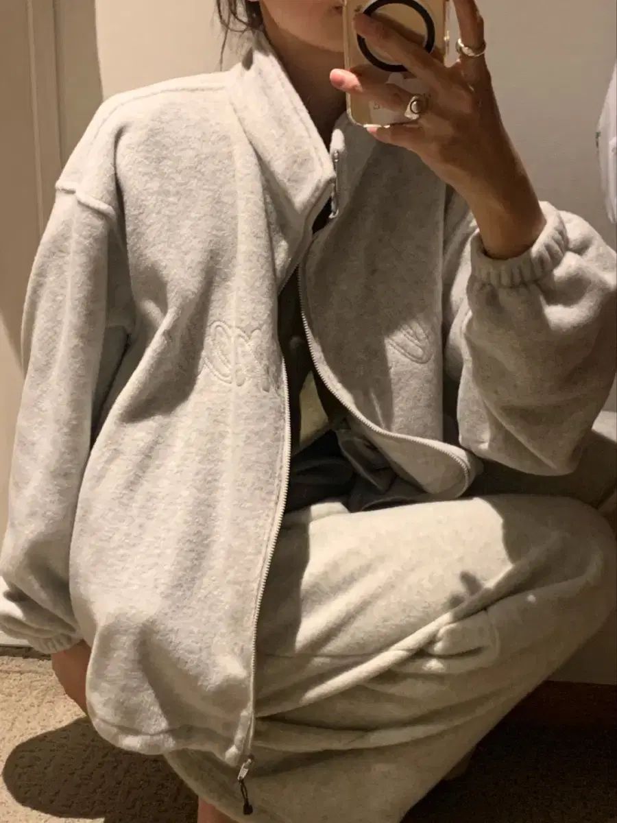 オールユニ ウィンター フリース ジップアップ ピュア メランジ